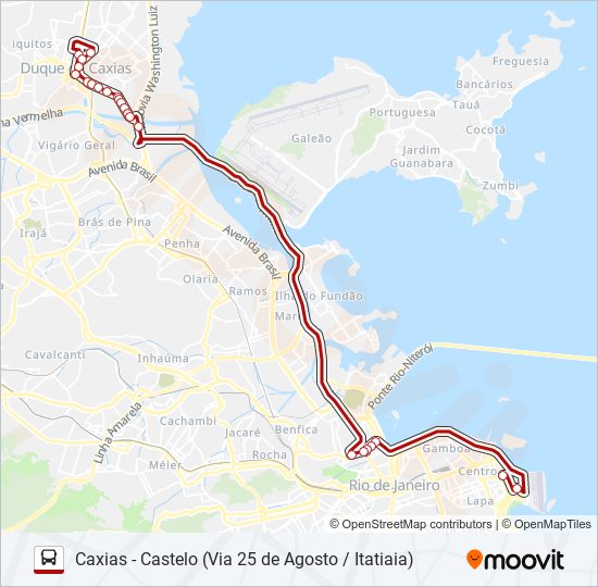 Mapa da linha 2951C (EXECUTIVO) de ônibus