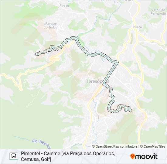Mapa da linha P03C de ônibus