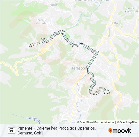Mapa da linha P03C de ônibus