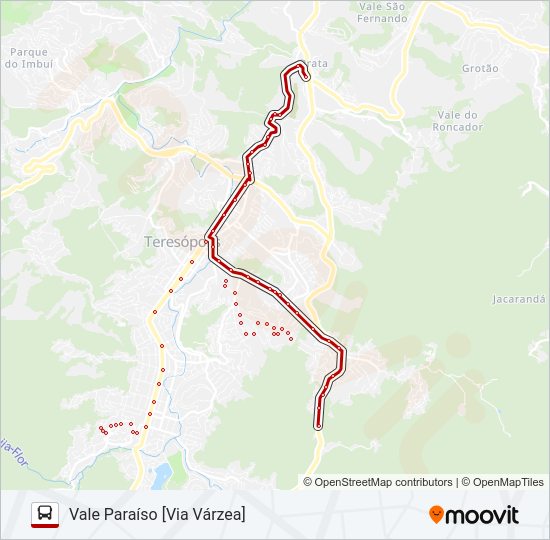 Mapa de 01A de autobús