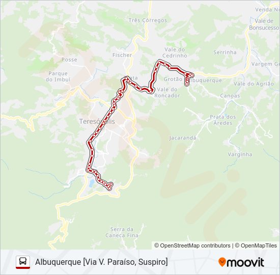 Mapa da linha 03A de ônibus