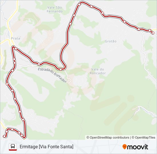 Mapa da linha 03A de ônibus