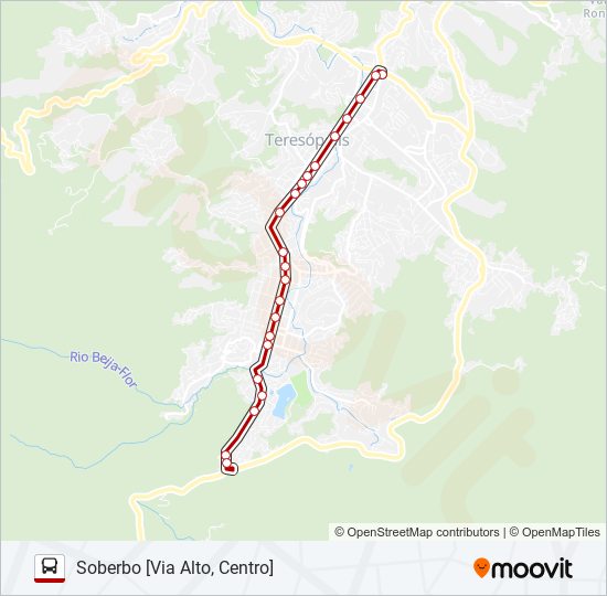 Mapa da linha 04A de ônibus