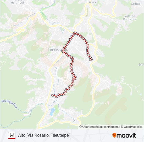 Mapa de 17A de autobús