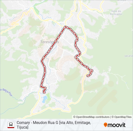 Mapa de 21D de autobús