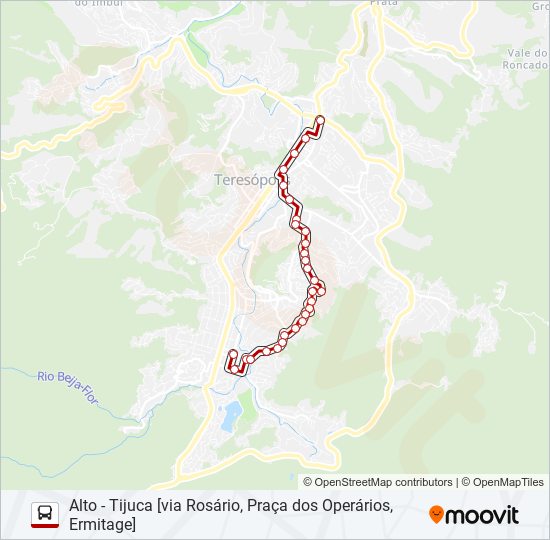Mapa da linha 24A de ônibus