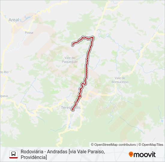 Mapa da linha 32A de ônibus