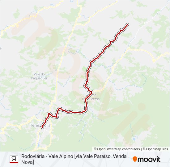 Mapa da linha 36A de Autobús