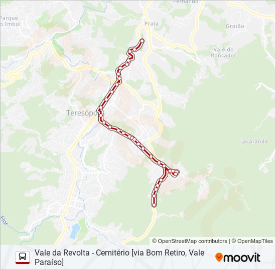 Mapa de 42A de autobús