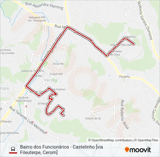 44A Bus Line Map