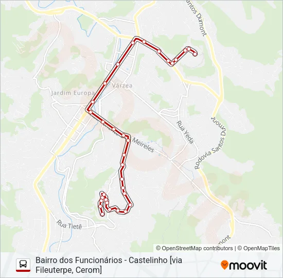 44A Bus Line Map