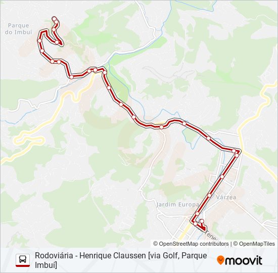 53A bus Line Map