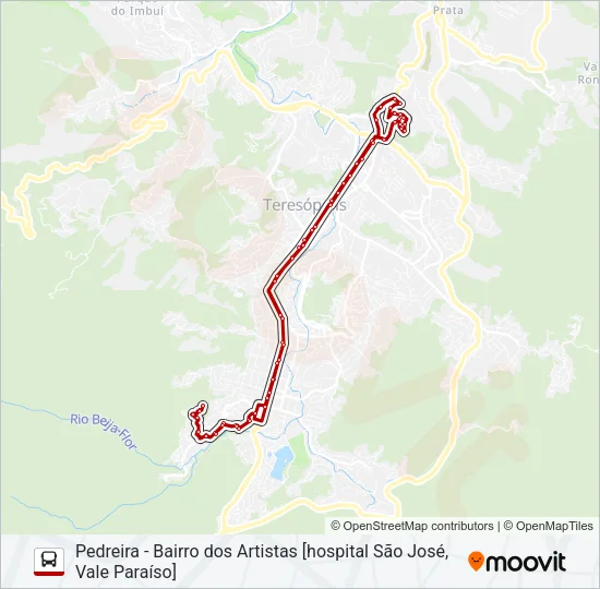 54A Bus Line Map