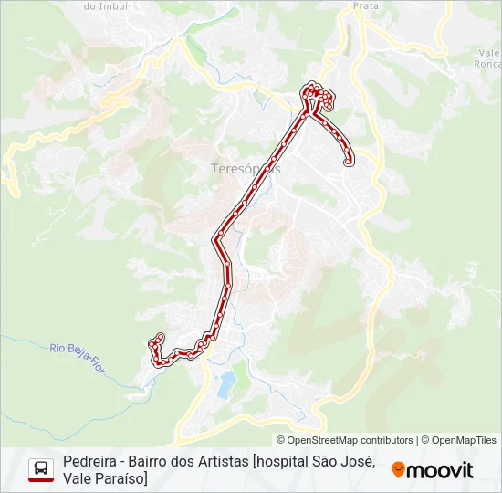 54A Bus Line Map