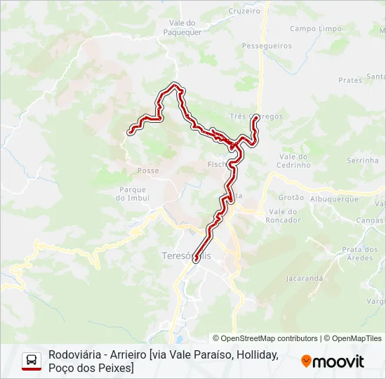 55A Bus Line Map