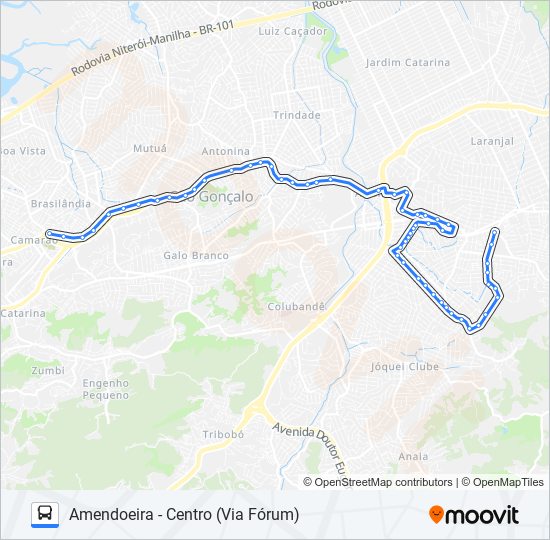 Rota da linha 34: horários, paradas e mapas - - Dom Bosco ⇄ Brasiléia