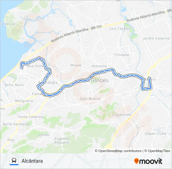 45 Bus Line Map