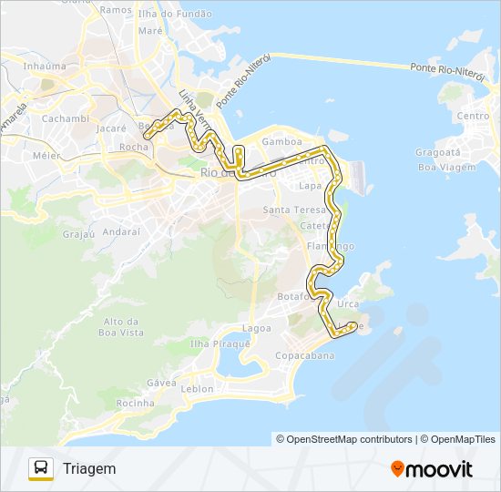 Mapa da linha 472 de ônibus