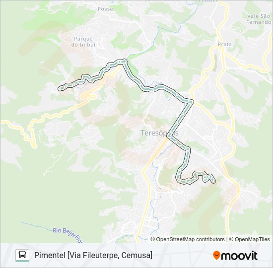 Mapa da linha P04C de ônibus