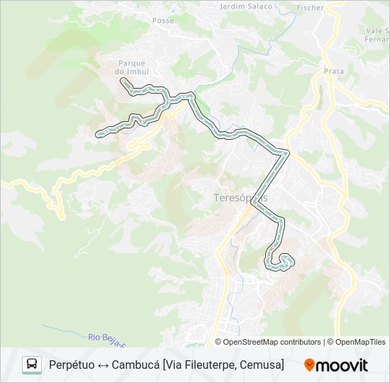 Mapa da linha P04C de ônibus