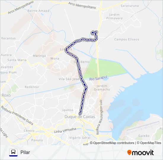 557I Bus Line Map