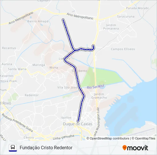 557I Bus Line Map