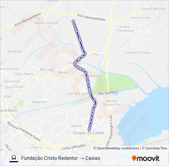 557I Bus Line Map
