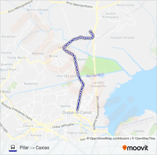 557I Bus Line Map