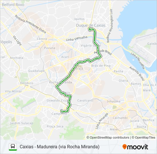 Mapa da linha 569 de ônibus