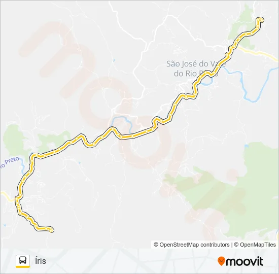 POUSO ALEGRE - ÍRIS Bus Line Map