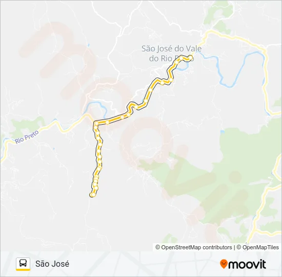 PALMEIRAS - SÃO JOSÉ Bus Line Map