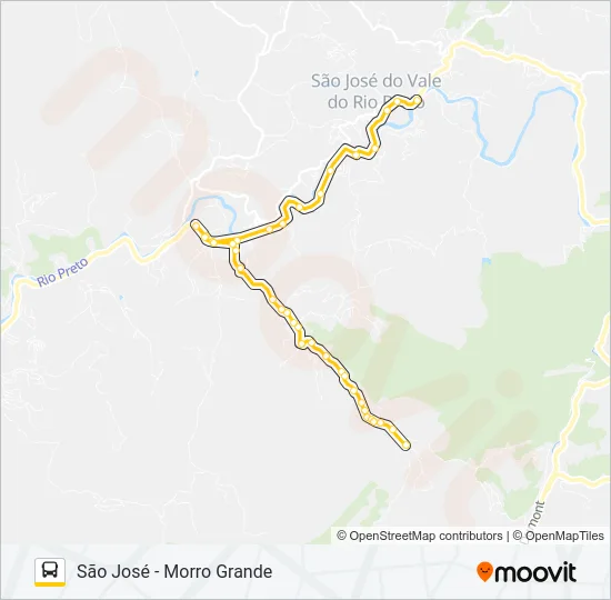 SÃO JOSÉ - MORRO GRANDE Bus Line Map