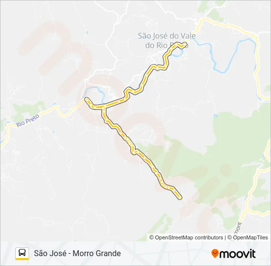 SÃO JOSÉ - MORRO GRANDE Bus Line Map