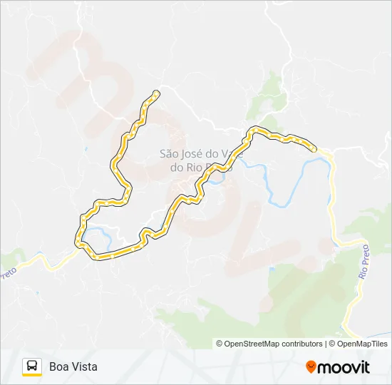 SÃO LOURENÇO - SÃO JOSÉ Bus Line Map