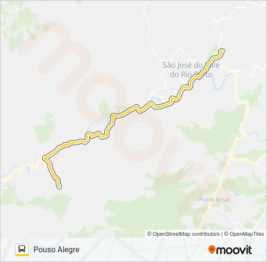 RIO BONITO - POUSO ALEGRE Bus Line Map