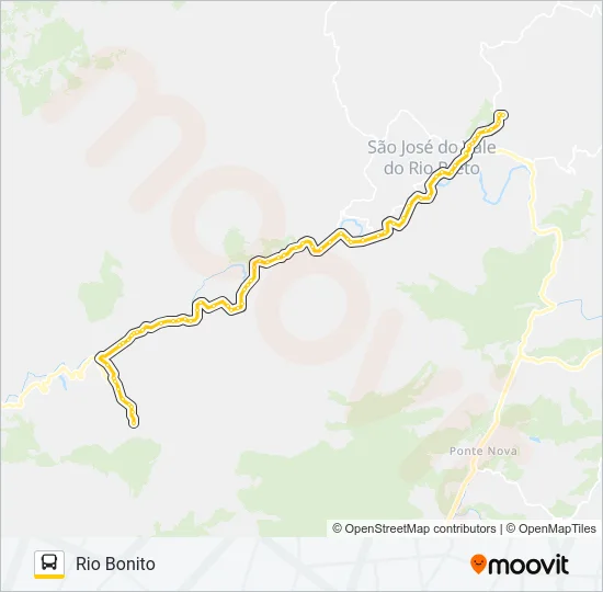 RIO BONITO - POUSO ALEGRE Bus Line Map
