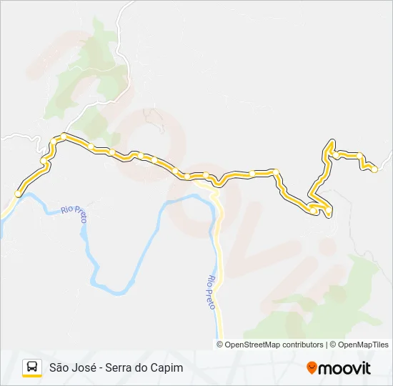 SÃO JOSÉ - SERRA DO CAPIM Bus Line Map