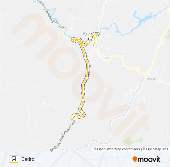 Mapa da linha 902 de ônibus