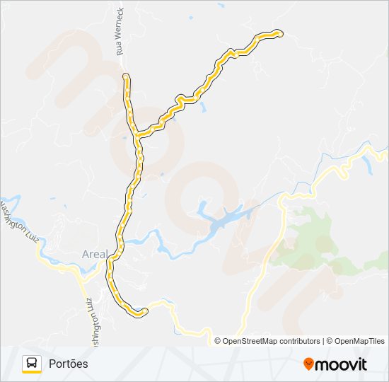 Mapa da linha 905 de ônibus