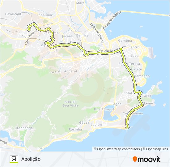 Mapa de 457 de autobús