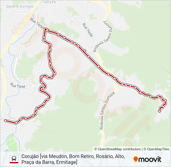 99A Bus Line Map