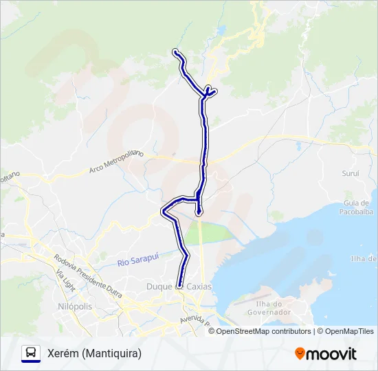 554I Bus Line Map