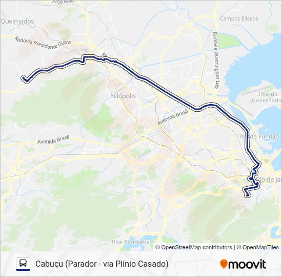 134B Bus Line Map
