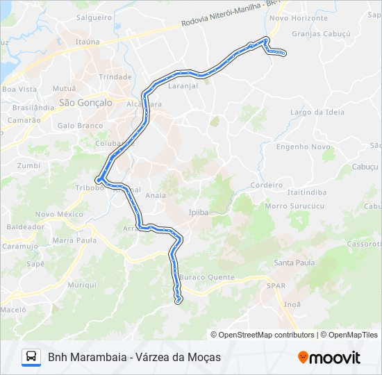 Mapa da linha 04 de ônibus