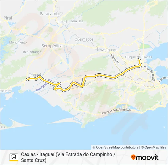 121T Bus Line Map