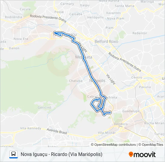 540 Bus Line Map