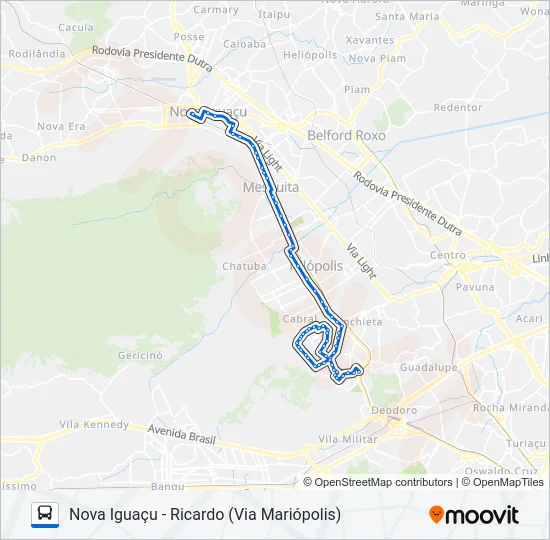 540 Bus Line Map