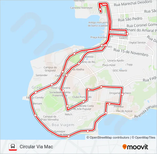 47-B Bus Line Map