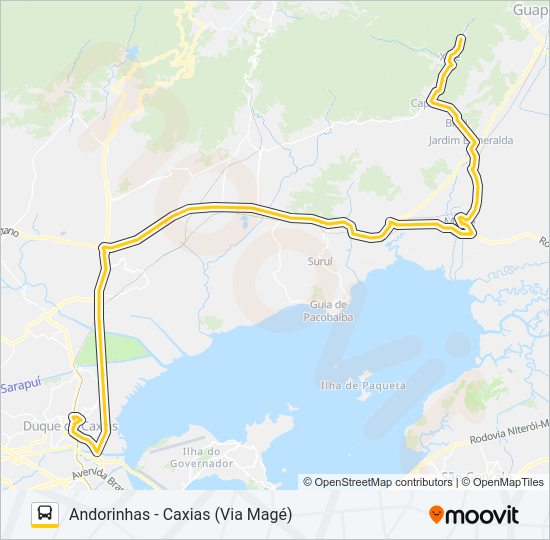 Mapa da linha 465C de ônibus