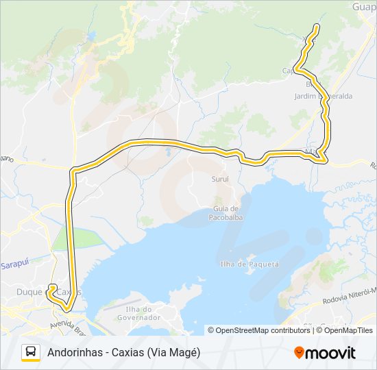 Mapa da linha 465C de ônibus